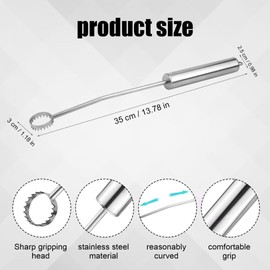 NQEUEPN Stainless Steel Chicken Lung Remover, Angled Head Poultry Lung Scraper with Easy Grip Handle High Efficiency Chicken Butchering Equipment