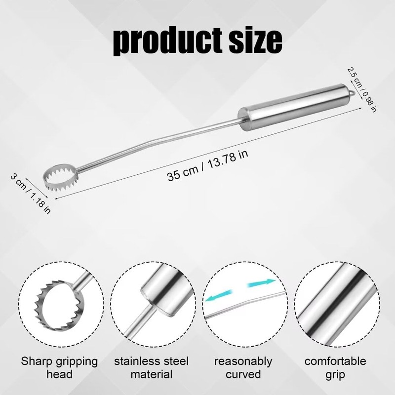 NQEUEPN Stainless Steel Chicken Lung Remover, Angled Head Poultry Lung