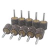 JUNLIXN 10 Pcs 25mm Flap Wheels, 1/4'' Shank 80 Grit