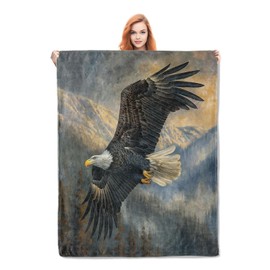 Eagle Blanket Gifts for Women Men Soft Warm Lightweight Cozy Plush Bald Eagle Throw Blankets for Bedroom Living Room Sofa Home Decor 60"x50"