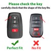 CHENZLIN 2-Pack for Toyota Key Fob Cover Keychain Accessories 4-Button