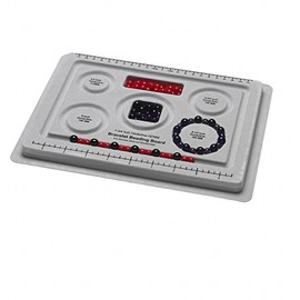 Myasrelae Bead board grey with flocking 10x7-1/2 inches with 5 round grooves for bracelets (Grey), 7.5 x 0.5 x 10 inches, no gemstone