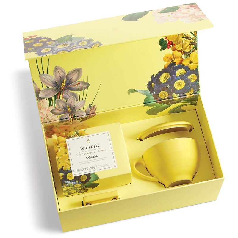 Tea Forte Soleil 3-Piece Premium Tea Gift Set with Yellow