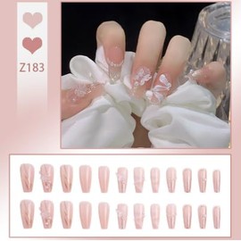ncip04 False Nail Tip, Short Nail, Nail Tip, Cute, Long Nail, Plain, Simple, False Nail, Entrance Ceremony, Graduation Ceremony, Wedding