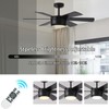 SHOWDI 42 Inch Ceiling Fan with Lights and Remote, 6