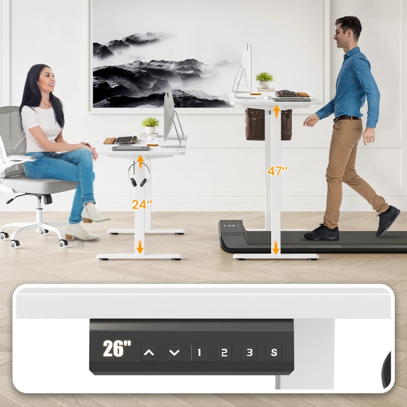 48-Inch Electric Standing Desk Adjustable Height Sit Stand Home Office