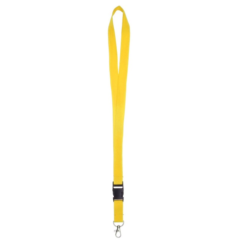 Karteo Lanyard with Carabiner Hook and Buckle Yellow [Pack of