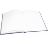 BookFactory Large Blue Blank Book/Blank Notebook - 96 Pages Blank