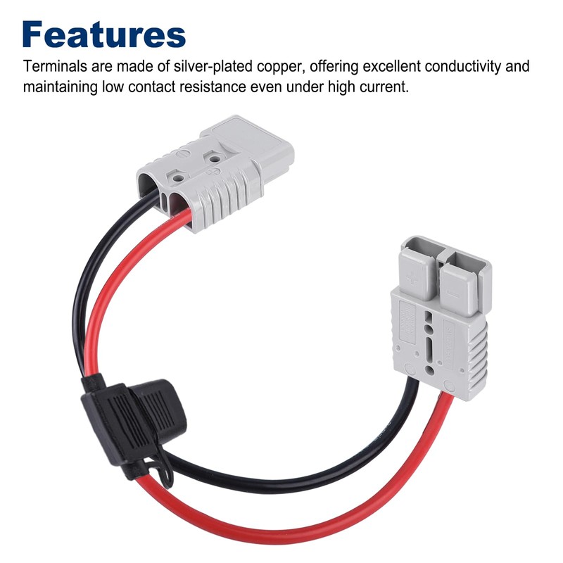 GFFG 600V Battery Quick Connector, Dual Anderson Plug Cable with