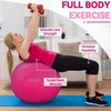 Fitvids Anti-Burst Slip Resistant Exercise Ball - 34-inch Pink, 2,000-Pound