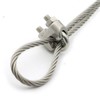 10 Pcs Stainless Steel Wire Rope Cable Clip Clamp 6mm