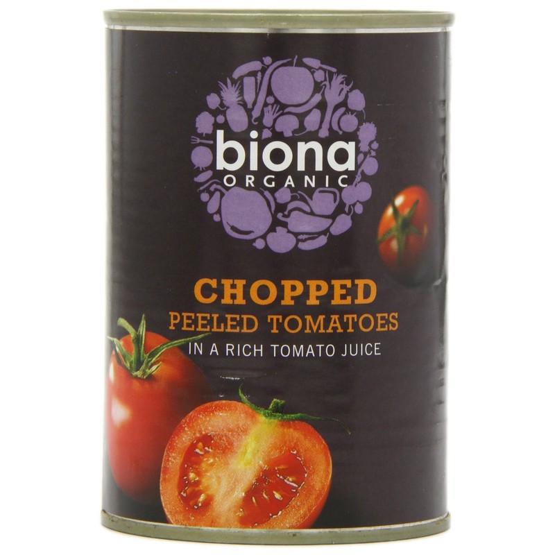 Biona Organic Chopped Peeled Tomatoes (400g) - Pack of 6