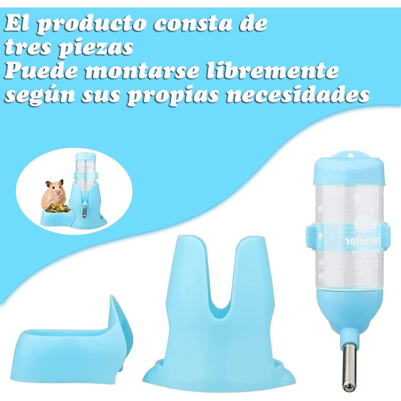 PAMELARG Botella de Agua Colgante 3 en 1 para Hámster,