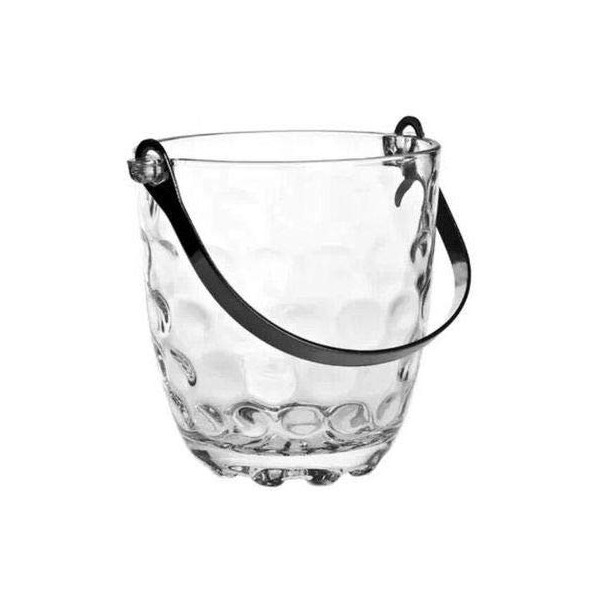 Miniature Ice Bucket and Metal Tongs Glass Ice Bucket 1