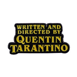 Written And Directed Quentin Tarantino Graphic Pulp Fiction Hard Enamel Pin Gift for Movie lovers Male