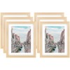 8x10 Grain Picture Frames Nature Solid Wood 6 Pack for