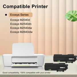 Kminoteh TK1172 TK-1172 Black Toner Cartridge Replacement for Kyocera TK-1172 TK1172 for ECOSYS M2040dn M2540d M2540dw M2640idw Printers (7200 Pages, 2-Pack)