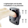 LEQMG Black Nylon Flush Pull Recessed Sliding Door Handle Square