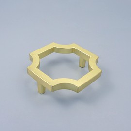 LBFEEL 2.5" Hole Centers Solid Brass Knob for Kitchen Cabinet Pull Modern Gold Drawer Pull Handle Dresser Knob Hardware (4, Large -2.5" Hole Centers)