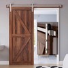 EaseLife 6 FT Brushed Nickel Sliding Barn Door Hardware Track