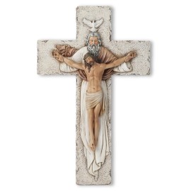 BC Catholic Holy Trinity Crucifix Wall Cross Jesus Christ Inspirational Home