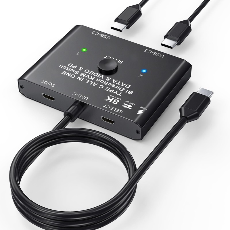 USB C Switch 2 PC 8K @ 60Hz 4K @