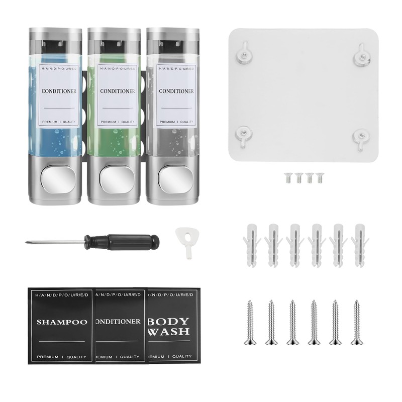 MEKOTRIN Soap Dispenser, Shampoo and Conditioner Dispenser, Shower Soap Dispenser