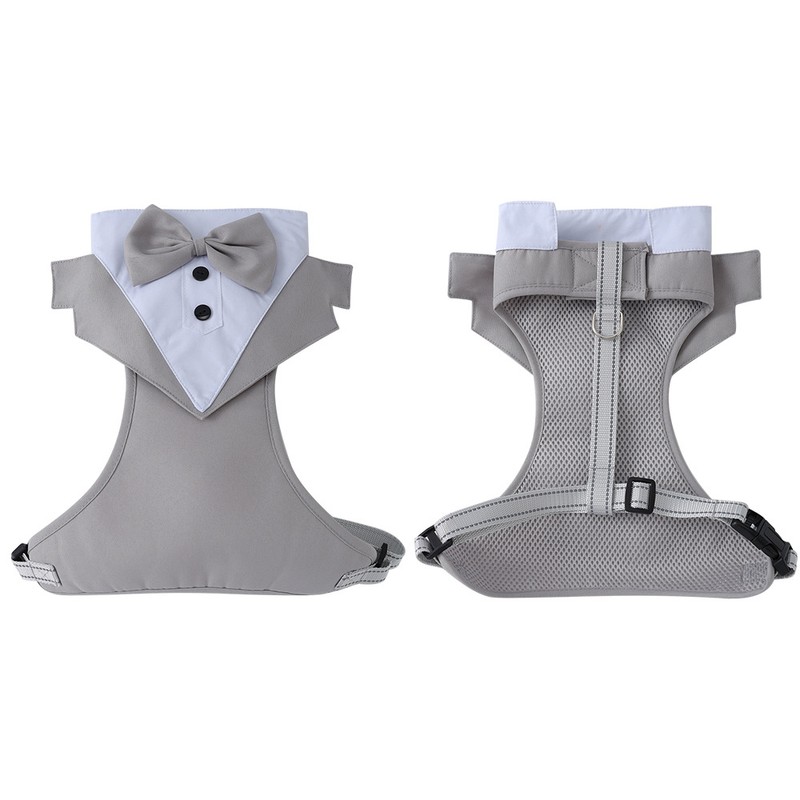 OrganiMax Dog Harness No Pull – Adjustable Bow Tie and