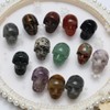 LHJ 7 Pcs Natural Stone Crystal Décor Figurines Skull Decoration