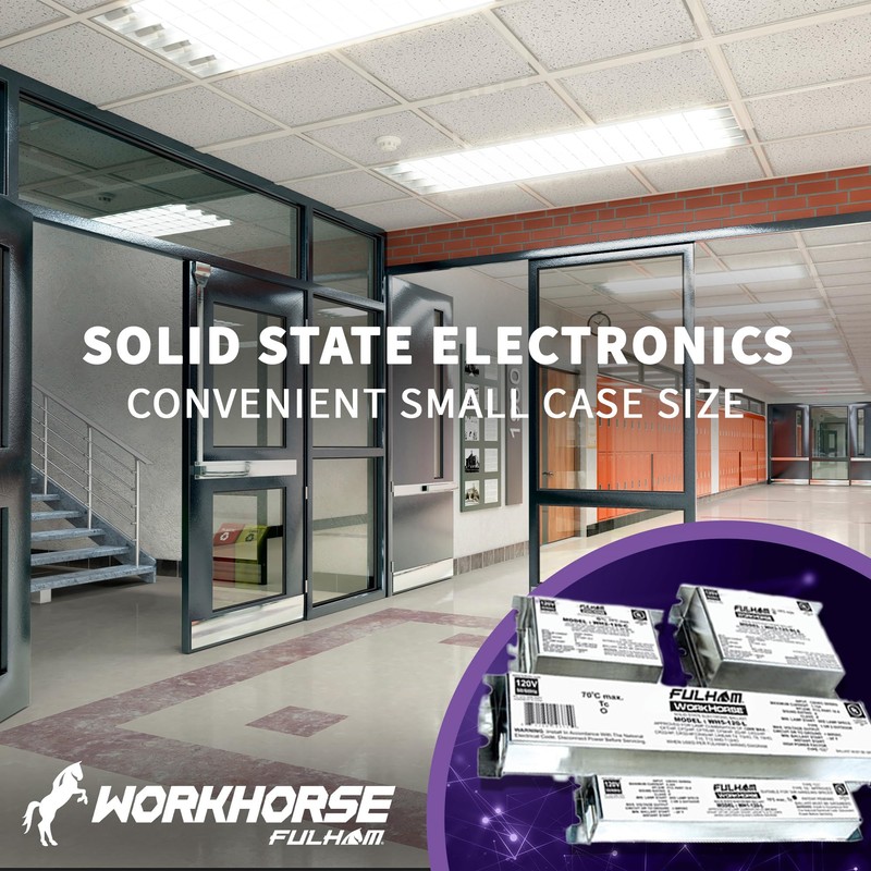 Fulham Lighting WH3-120-C Workhorse 3 Versatile Fluorescent Lamp Ballast, Silver