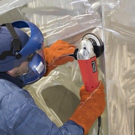 Pioneer Leather Welding Gloves- Light Duty Leather Mitt - Red