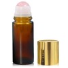 Warmify Rose Quartz Roller Bottles for Essential Oils, 50ml Refillable