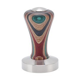 Colorful Wood Coffee Flat Tamper Stainless Steel Base Powder Hammer for Coffee Accessories 53mm