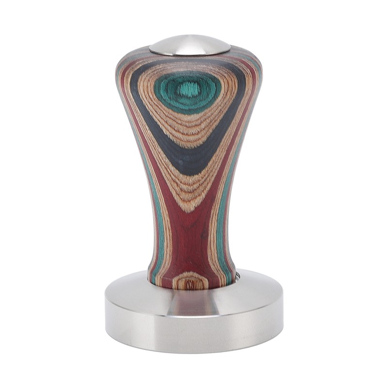 Colorful Wood Coffee Flat Tamper Stainless Steel Base Powder Hammer