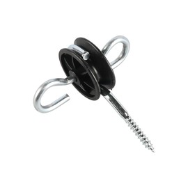 Sarini 10 Pcs Gate Anchor Insulator Double Sided Electric Fence Hook Insulator Screw-in Insulator for Timber Posts Durable Gateway Handle Connector