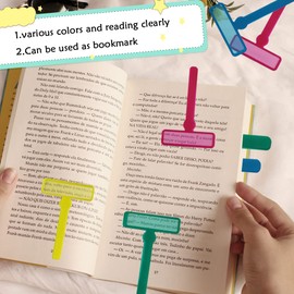 8 Pieces Finger Focus Highlighters Guided Reading Strips Clear Dyslexia Reading Stand for ADHD Adults Teens Students Classroom Home School Supplies (B)