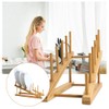 4 PCS Wooden Dish Drying Rack Bamboo Plate Dish Rack