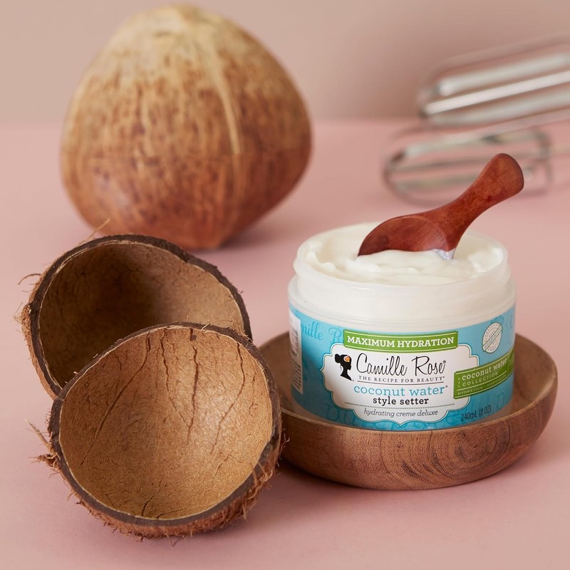 Camille Rose Coconut Water Style Setter, Hydrating Hair Gel for