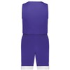 Augusta Sportswear Unisex-Adult Standard Match-Up Basketball Shorts, Purple/White, 2XL