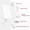 EASEHOLD Vanity Mirror with Lights, 2X 3X Magnification, Trifold, Rechargable,