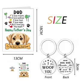 XINDY Fathers Day Card from The Dog, Dog Dad Fathers Day Card Keyring Dog Dad Gifts Father's Day Gifts from Dog