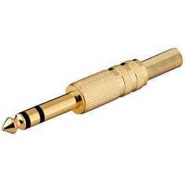 Jack Plug 6.35 mm Stereo with Kink Protection Gold-Plated