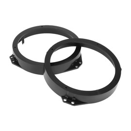 X AUTOHAUX Speaker Spacer Ring Tweeter Speaker Spacer Adapter for Fiat 500 2007 Waterproof Black for 6.5" ABS 2 Pcs