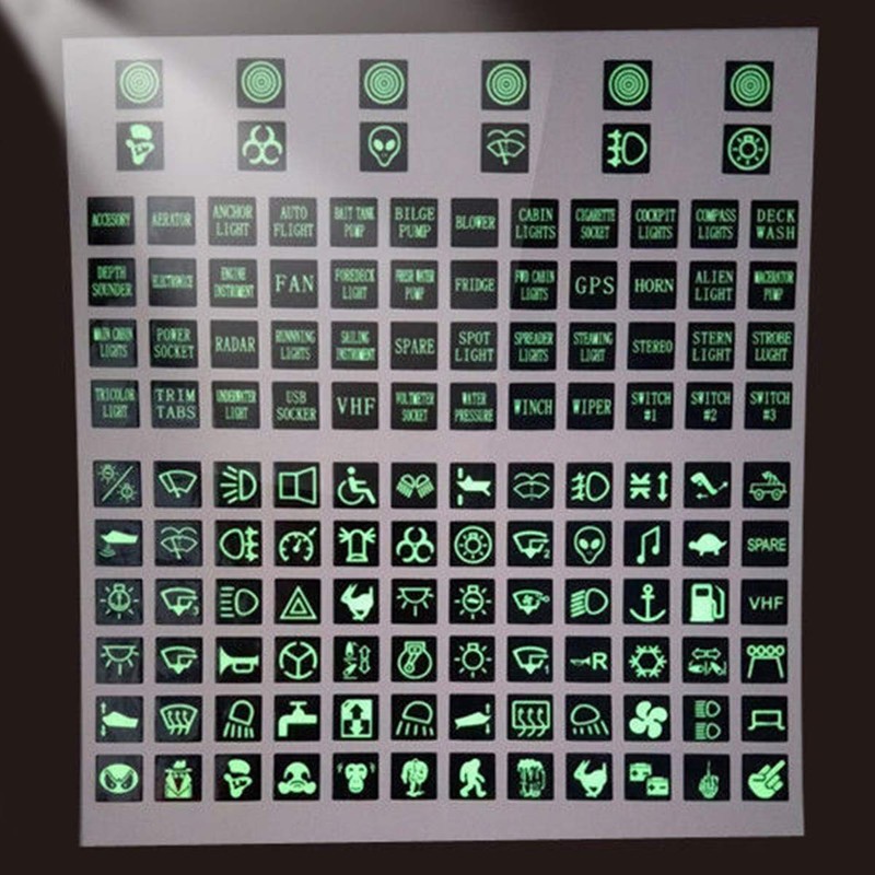 C-FUNN Rocker Switch Sticker Switch Panel Sticker Car Boat Truck