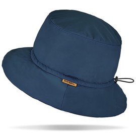 Sukeen Winter Bucket Hat for Women Men Lightweight Insulated Warm Hat Waterproof Adjustable Fisherman Hat for Hiking, Travel Navy Blue