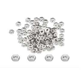 Smartsails 4#-40 Stainless Steel Finished Hex Nut, 304 Stainless Steel Nut (100 Pack)