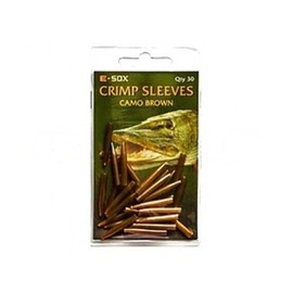 Drennan E-Sox Crimp Sleeves For Pike Fishing Pack Of 30: Camo Brown