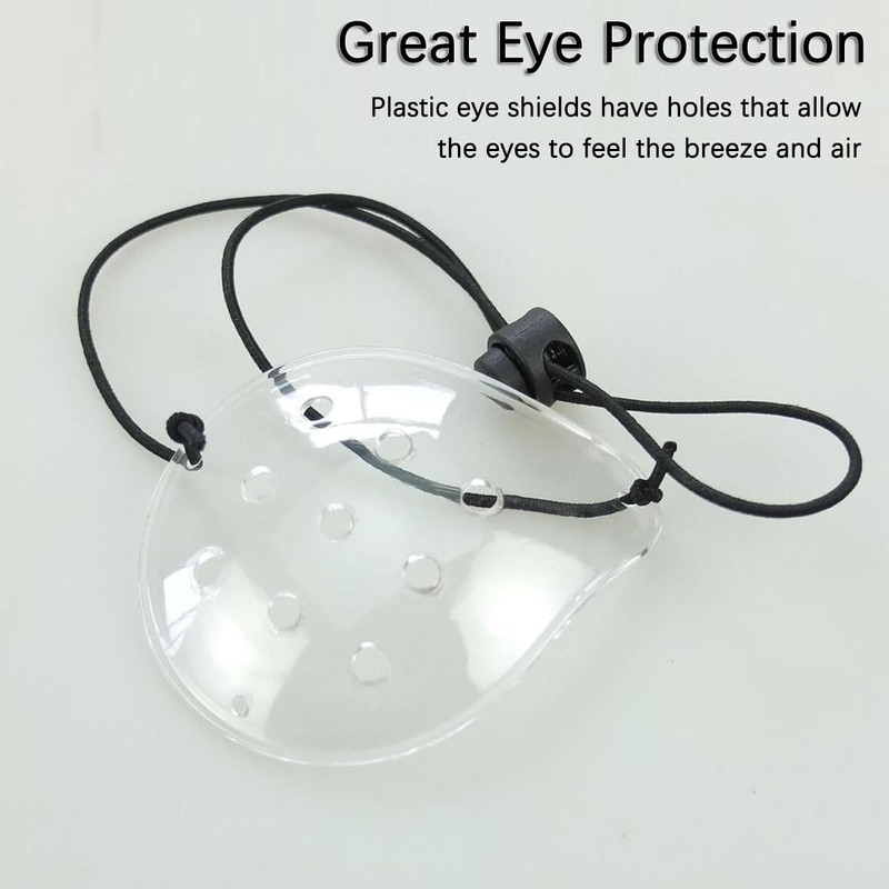ZBJBinCH Transparent Ventilated Eye Patches 2 PCS with Adjustable Strap,