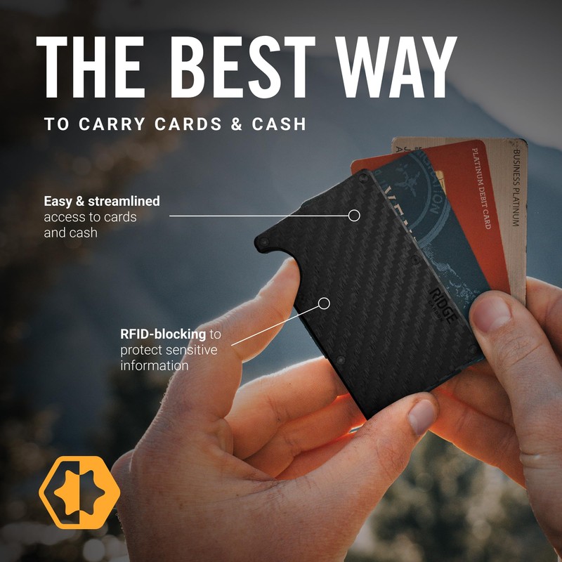 The Ridge Wallet - Slim Minimalist Compact Wallet and Card