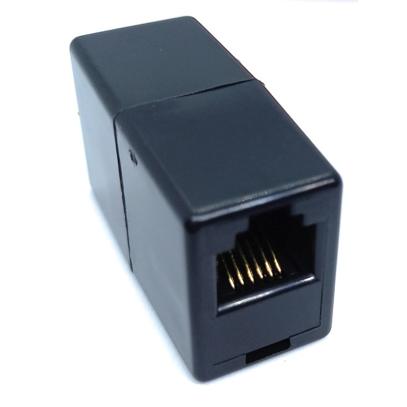 DRUT RJ12 to RJ12 COUPLER ADAPTER (6P6C) In-Line Straight Wired